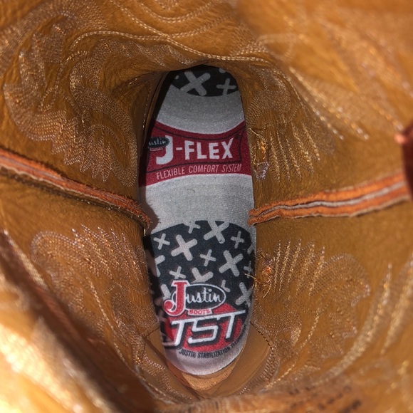 Used Women’s Justin AQHA Mesquite Cowhide Boots Size 9B. Brown - Picture 15 of 16